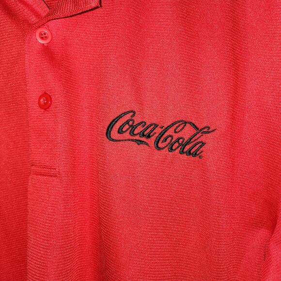 COKE COCA COLA EUC MENS LARGE TEAM POLO SHIRT TOP - Picture 10 of 10